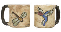 Mara Stoneware Hummingbird Mug - Tan