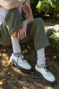 Slouch Socks - Seashell | Sustainably Made In The USA 