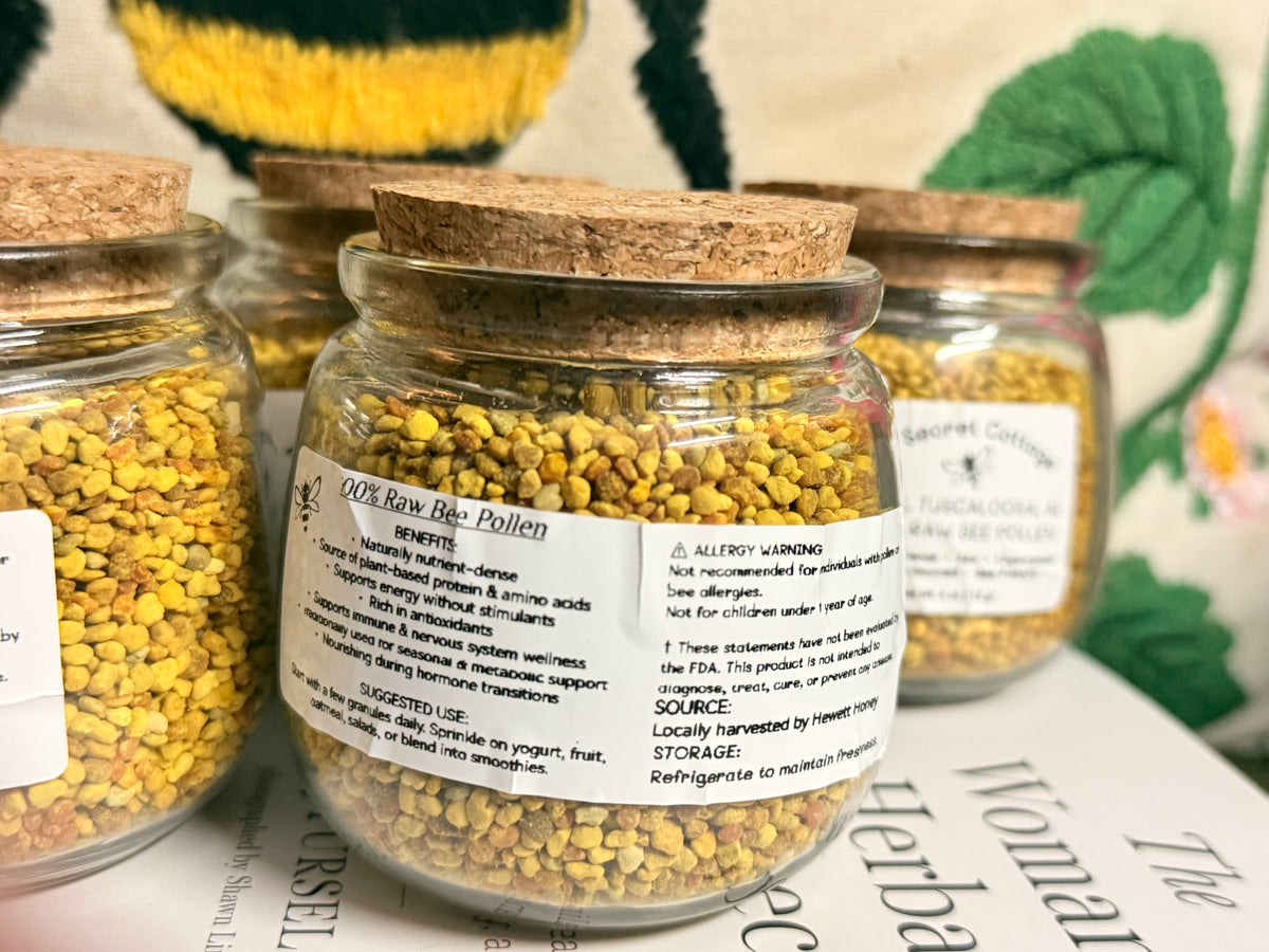 🌼 Local Raw Bee Pollen | 4 oz Glass Jar