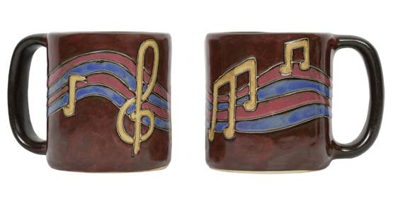 Mara Stoneware Musical Notes Mug